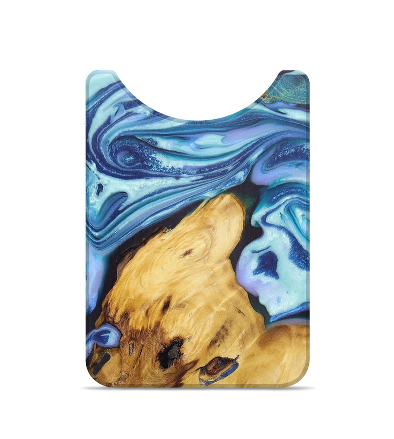 Live Edge Wood+Resin Wallet - Abel (Blue, 674504)