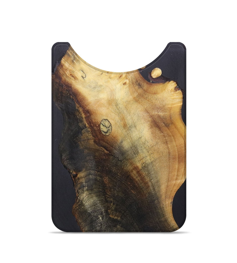 Live Edge Wood+Resin Wallet - Nicolas (Pure Black, 674515)