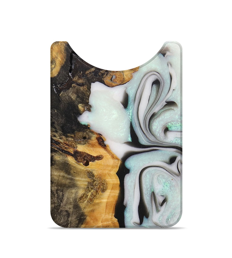 Live Edge Wood+Resin Wallet - Kimora (Black & White, 674525)