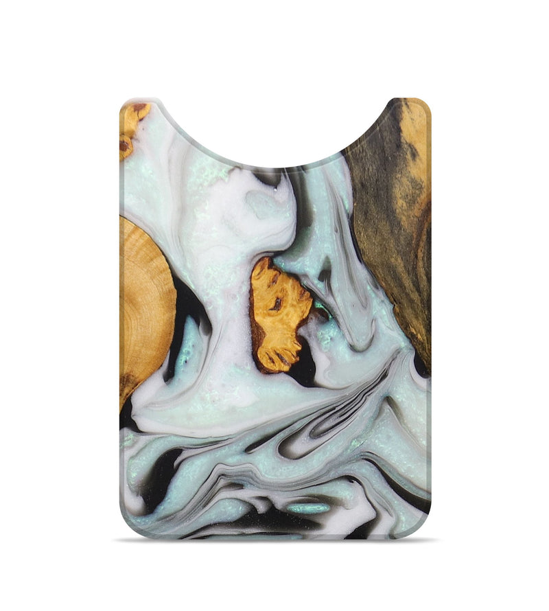 Live Edge Wood+Resin Wallet - Samara (Black & White, 674526)