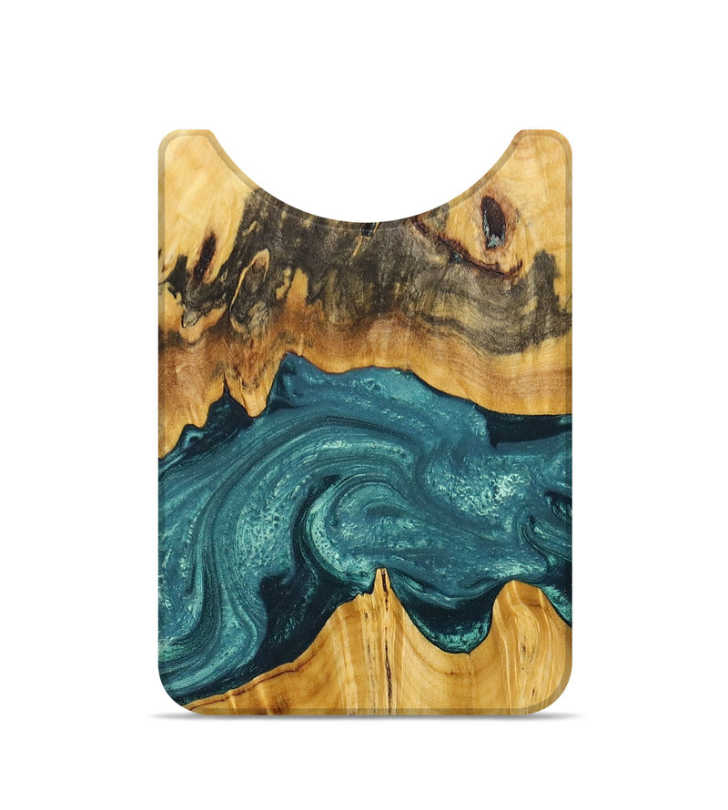 Live Edge Wood+Resin Wallet - Tobias (Black & White, 674527)