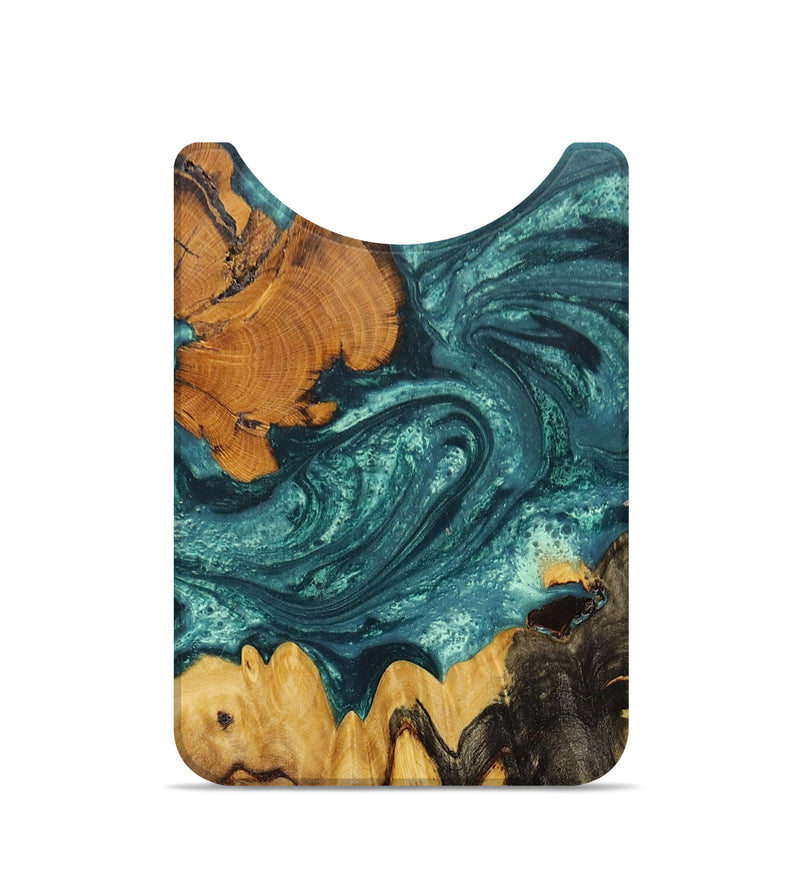 Live Edge Wood+Resin Wallet - Daleyza (Green, 674529)