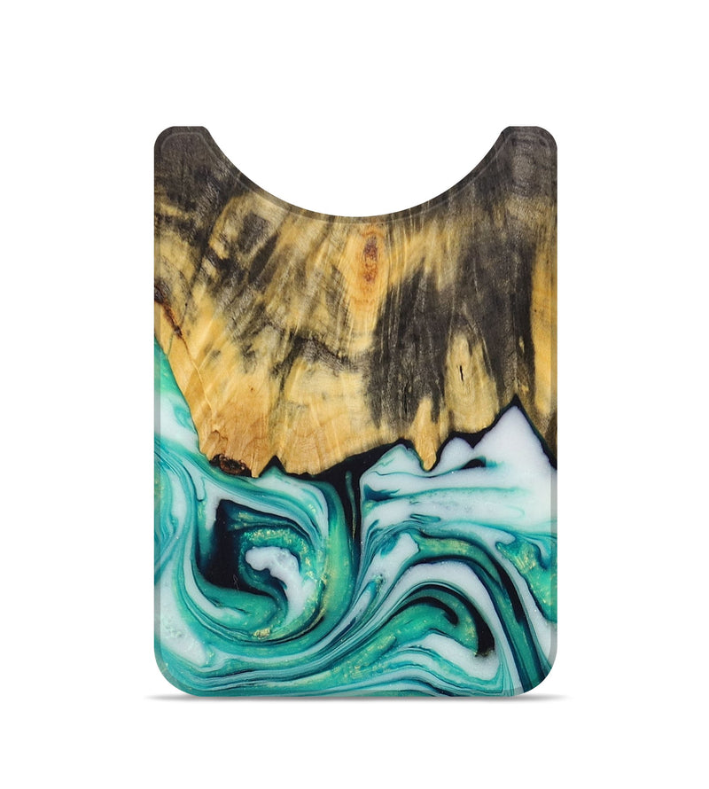 Live Edge Wood+Resin Wallet - Jake (Green, 674531)
