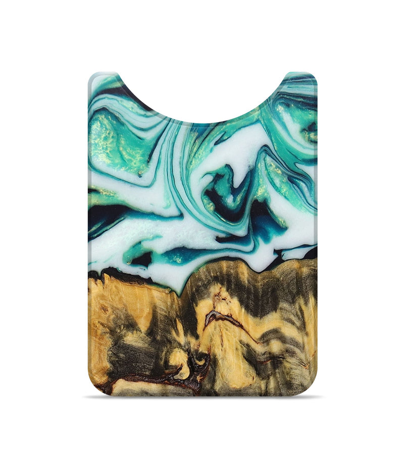 Live Edge Wood+Resin Wallet - Joan (Green, 674532)