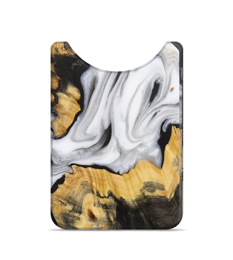 Live Edge Wood+Resin Wallet - Eric (Black & White, 674533)