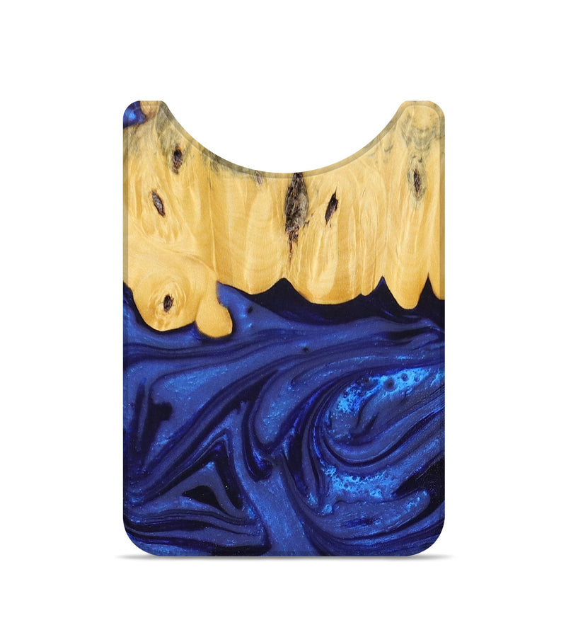 Live Edge Wood+Resin Wallet - Maryann (Blue, 674536)