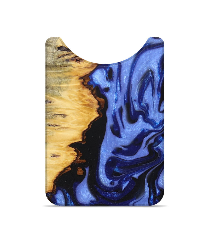 Live Edge Wood+Resin Wallet - Raelynn (Blue, 674538)