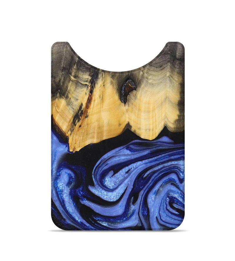 Live Edge Wood+Resin Wallet - Elaina (Blue, 674540)