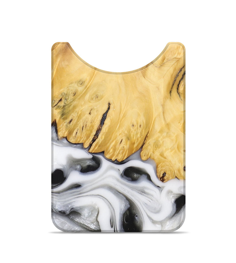 Live Edge Wood+Resin Wallet - Kristi (Black & White, 674544)