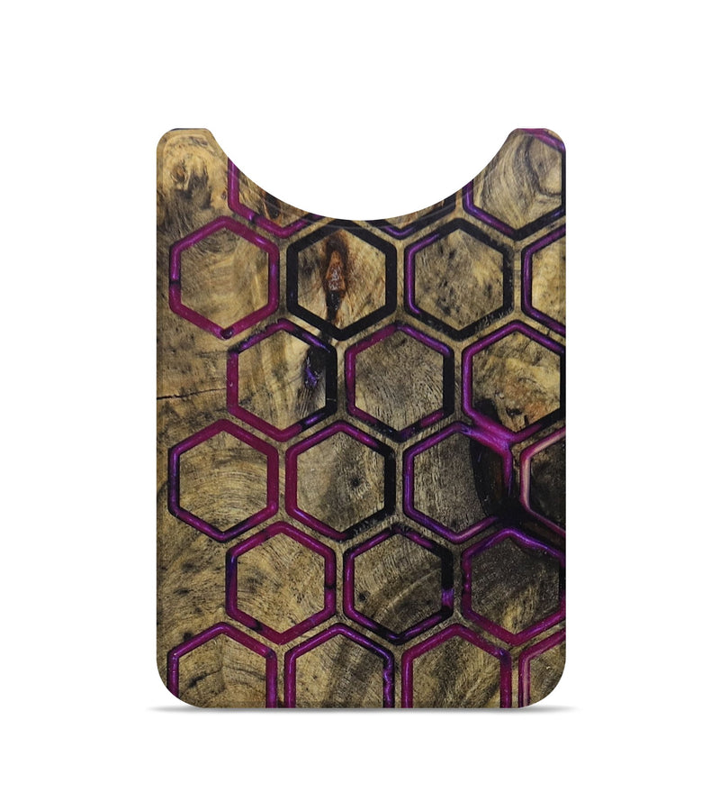 Live Edge Wood+Resin Wallet - Braydon (Purple, 674548)