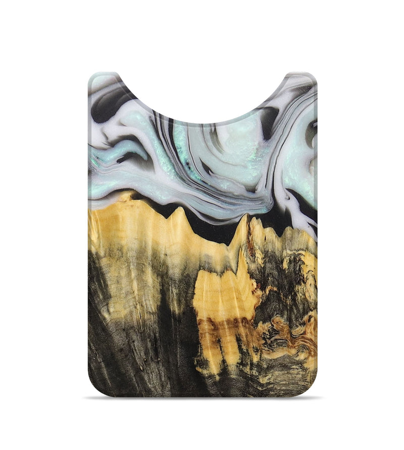 Live Edge Wood+Resin Wallet - Frieda (Black & White, 674551)