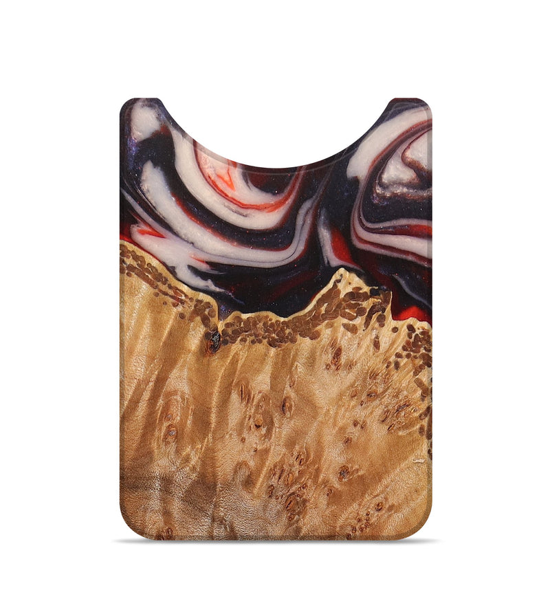 Live Edge Wood+Resin Wallet - Jimmie (Red, 674555)