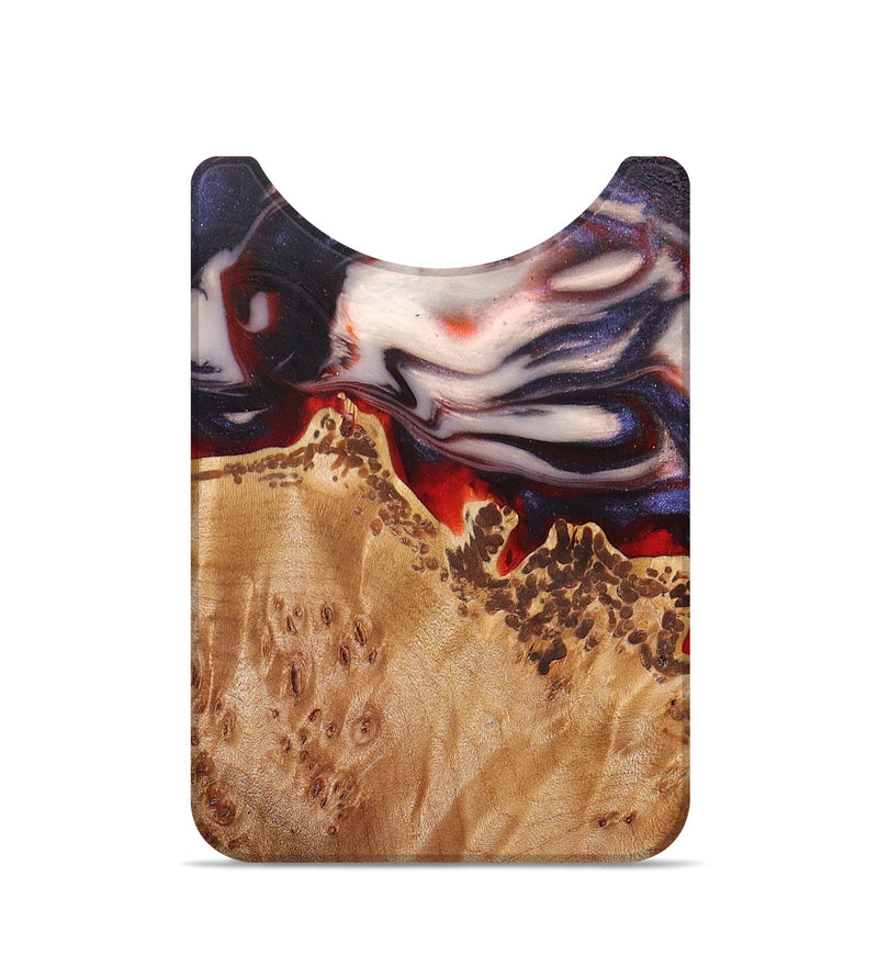 Live Edge Wood+Resin Wallet - Harper (Red, 674556)