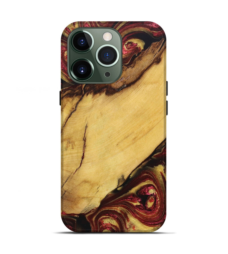 iPhone 13 Pro Wood+Resin Live Edge Phone Case - Atticus (Red, 674557)