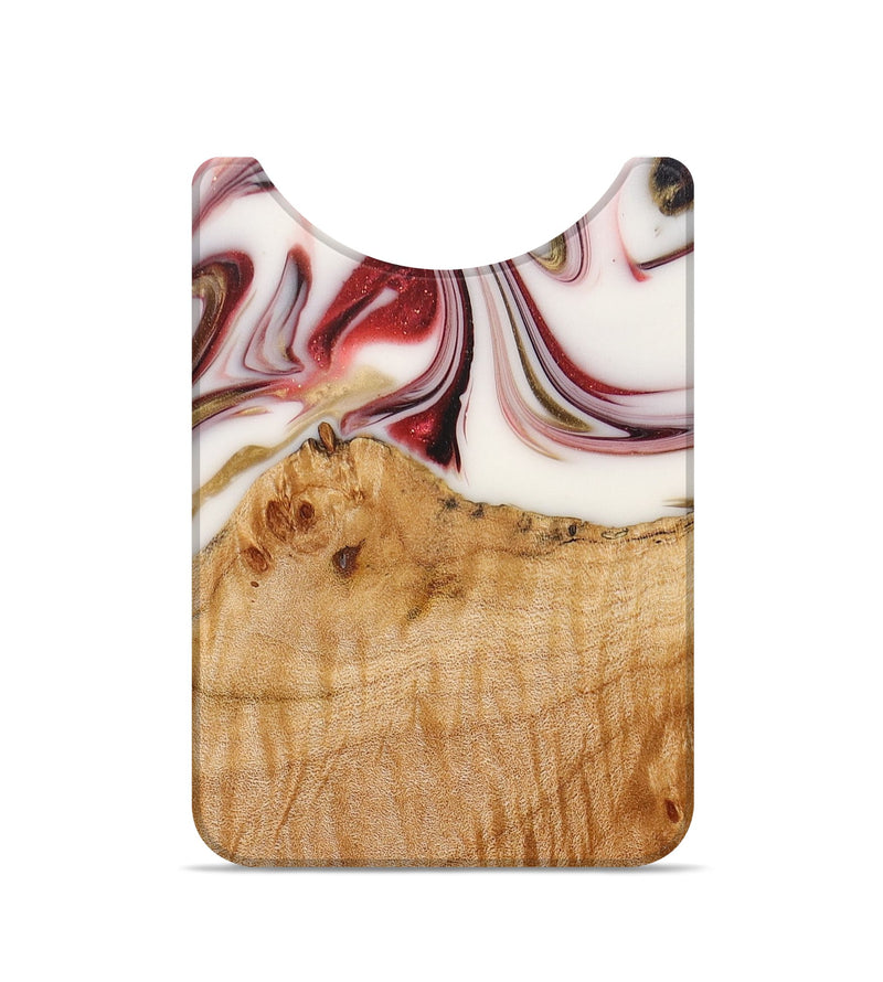 Live Edge Wood+Resin Wallet - Josiah (Red, 674589)