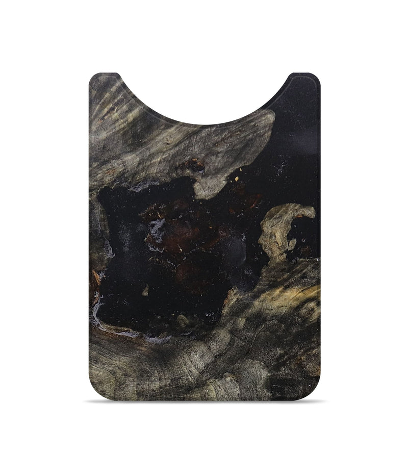Live Edge Wood+Resin Wallet - Paislee (Pure Black, 674595)