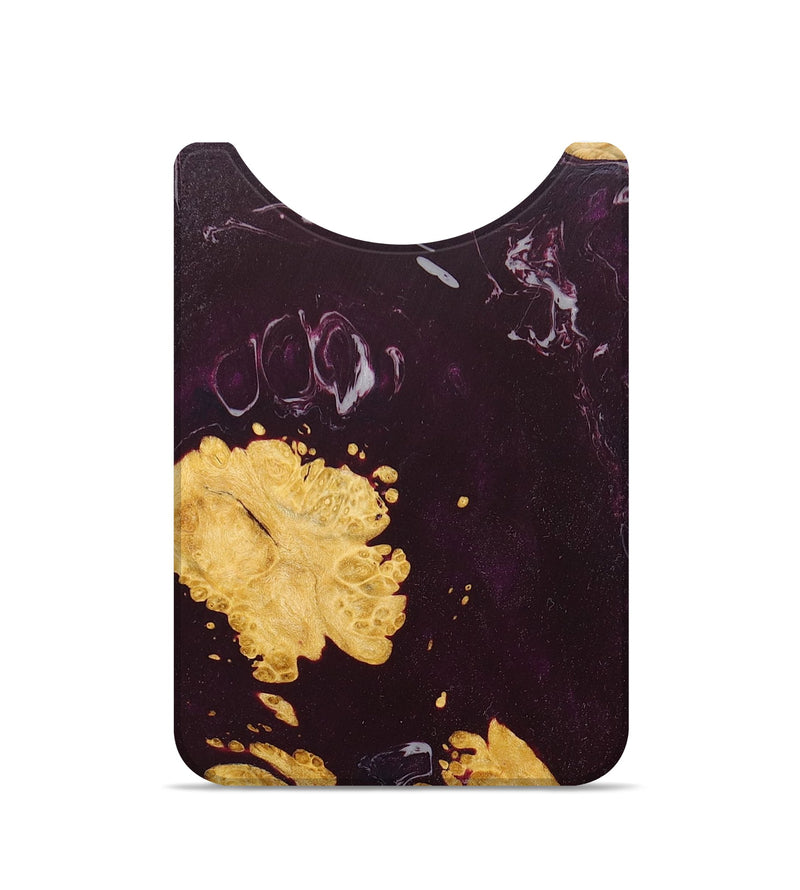 Live Edge Wood+Resin Wallet - Yolanda (Purple, 674596)