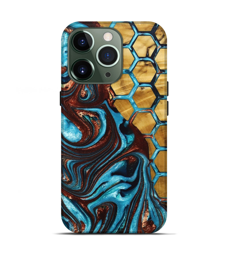 iPhone 13 Pro Wood+Resin Live Edge Phone Case - Aaron (Pattern, 674681)