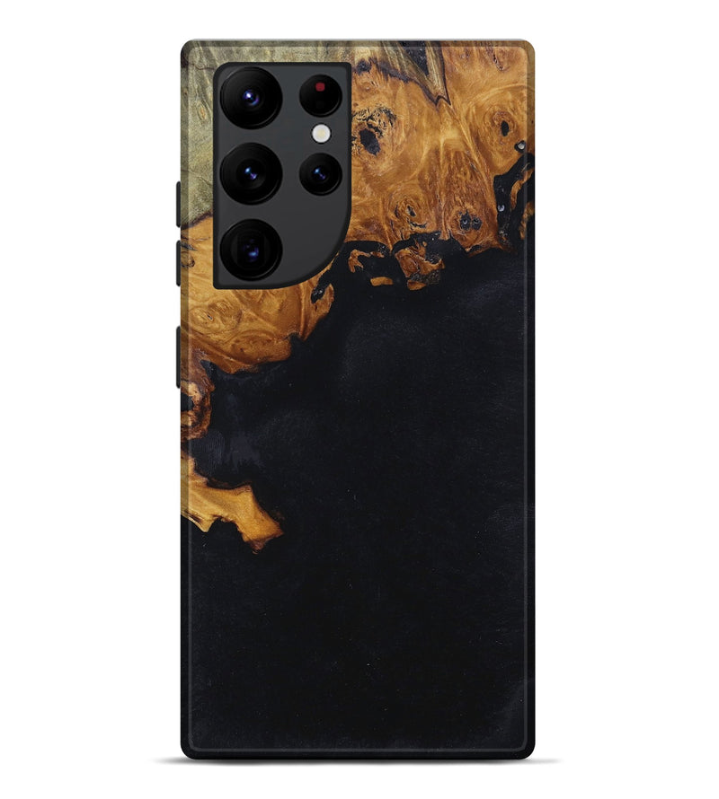 Galaxy S22 Ultra Wood+Resin Live Edge Phone Case - Anderson (Pure Black, 674695)