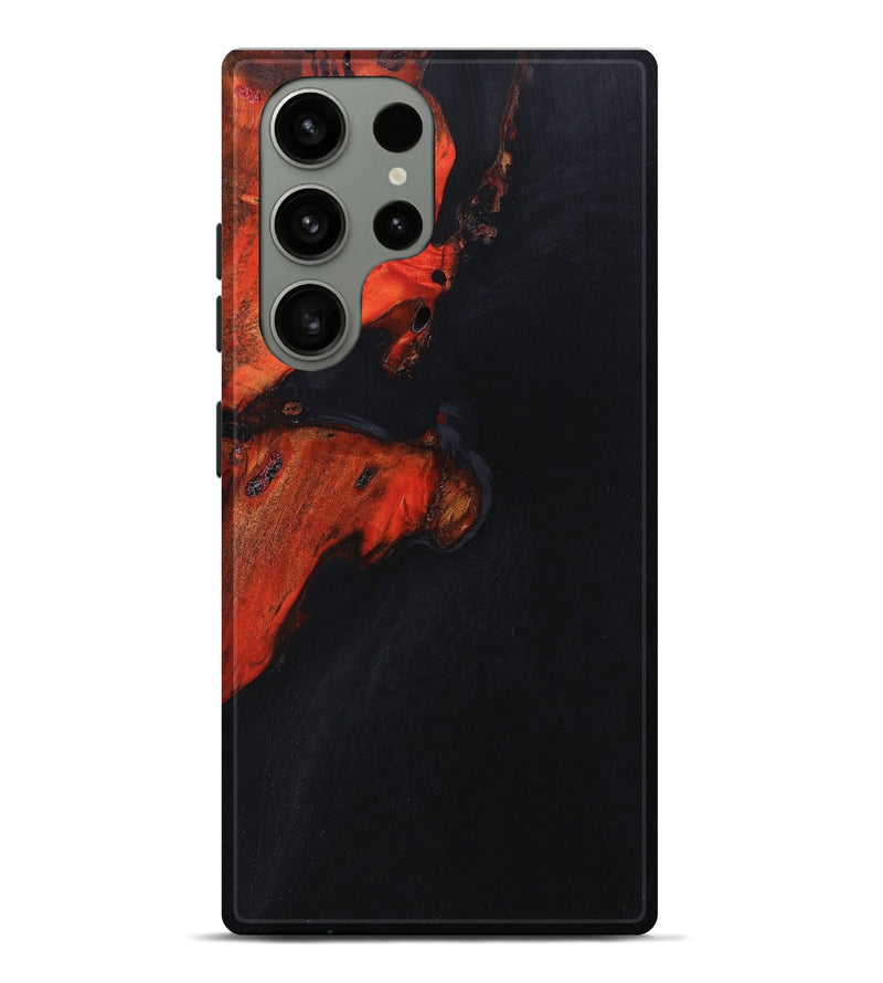 Galaxy S23 Ultra Wood+Resin Live Edge Phone Case - Denise (Pure Black, 674698)