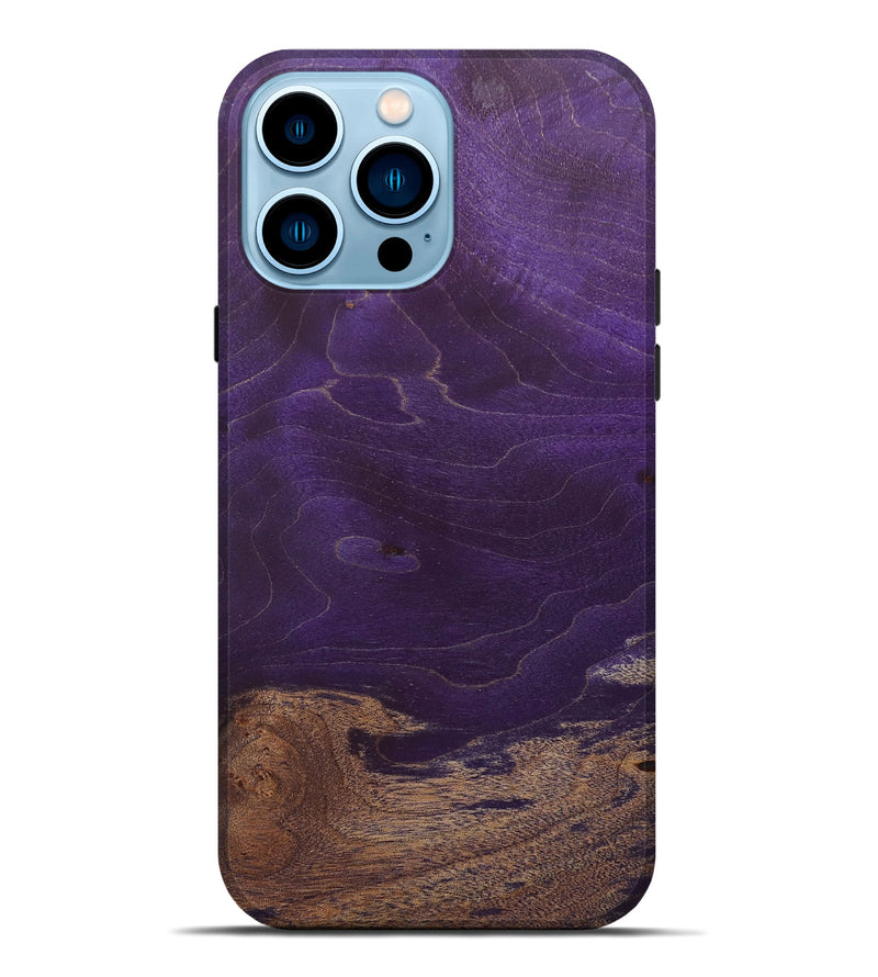 iPhone 14 Pro Max Wood+Resin Live Edge Phone Case - Ronnie (Wood Burl, 674708)