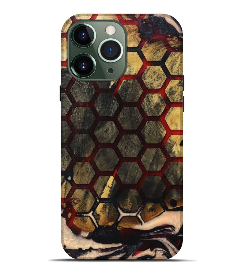 iPhone 13 Pro Max Wood+Resin Live Edge Phone Case - Royalty (Pattern, 674710)