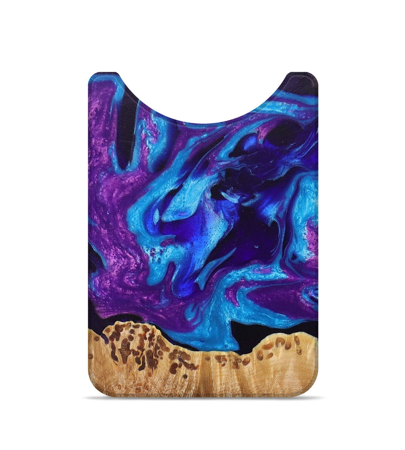 Live Edge Wood+Resin Wallet - Braylon (Purple, 674733)