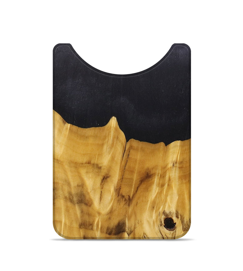 Live Edge Wood+Resin Wallet - Kaylin (Pure Black, 674734)