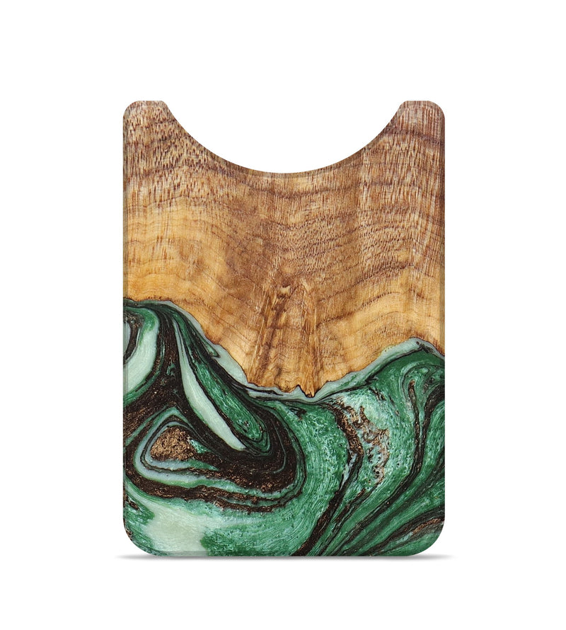 Live Edge Wood+Resin Wallet - Blair (Green, 674736)