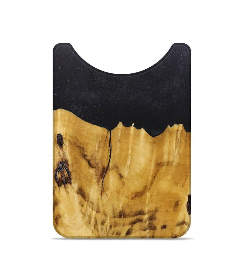 Live Edge Wood+Resin Wallet - Chasity (Pure Black, 674739)