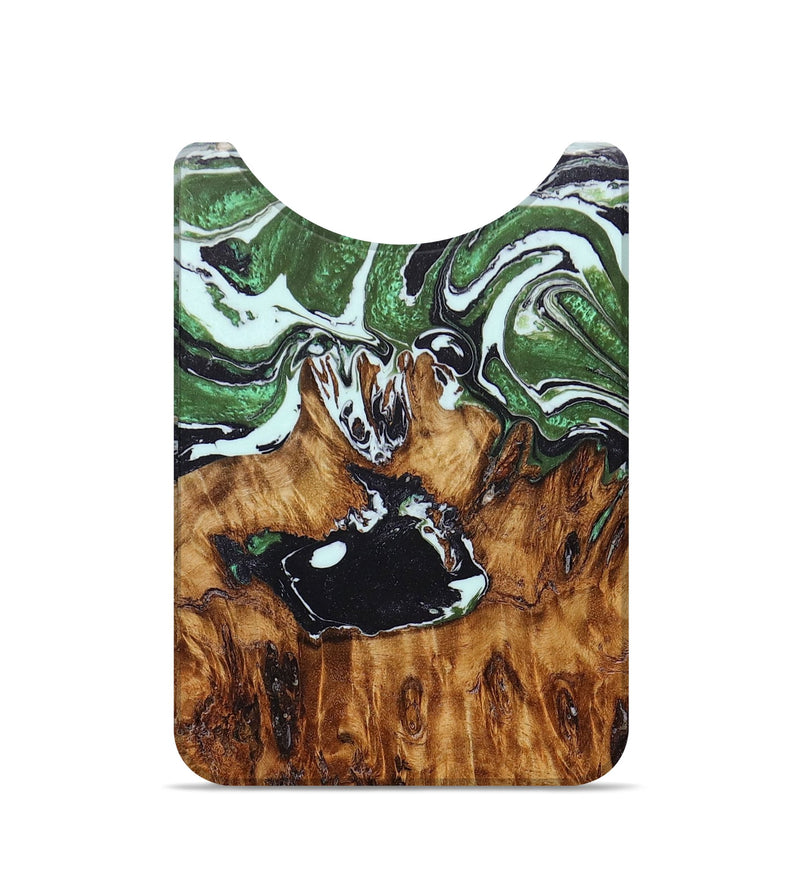 Live Edge Wood+Resin Wallet - Amiyah (Green, 674740)