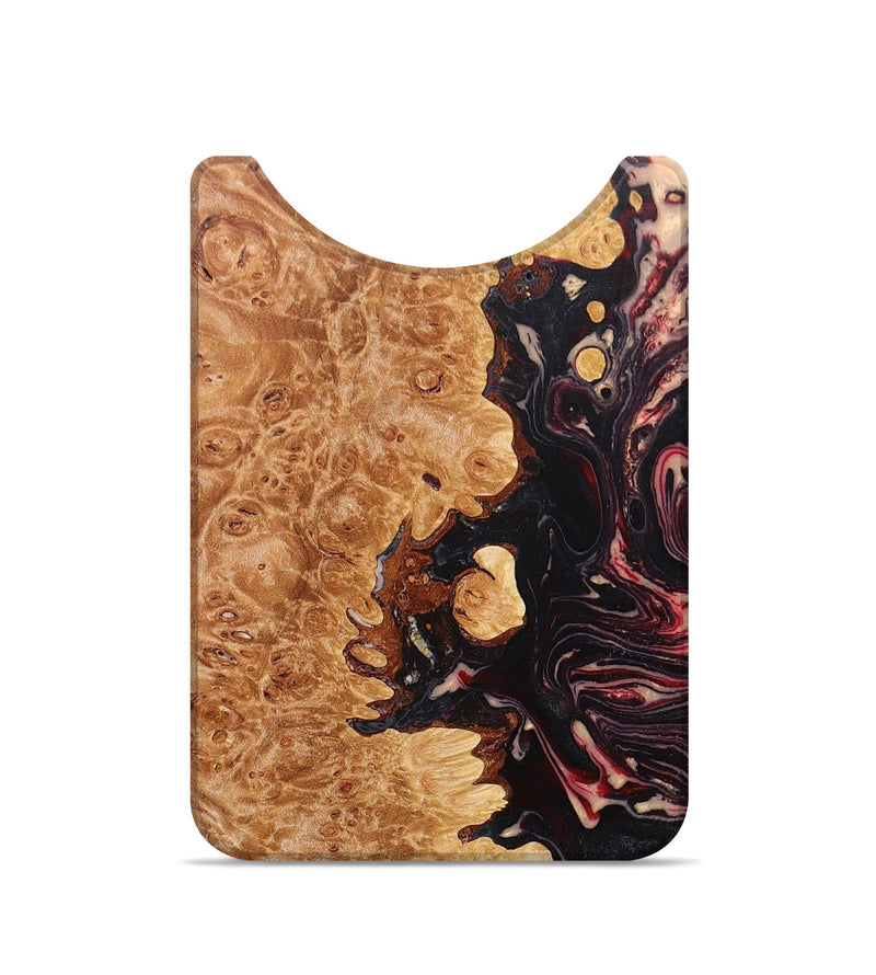 Live Edge Wood+Resin Wallet - Caleb (Red, 674741)