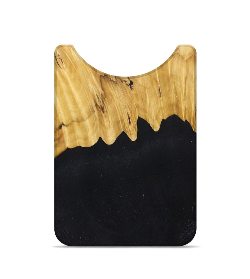 Live Edge Wood+Resin Wallet - Nelson (Pure Black, 674743)