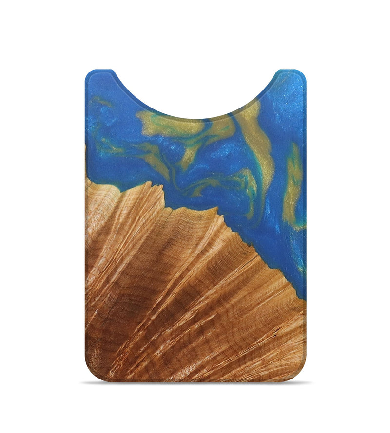 Live Edge Wood+Resin Wallet - Beth (Blue, 674762)