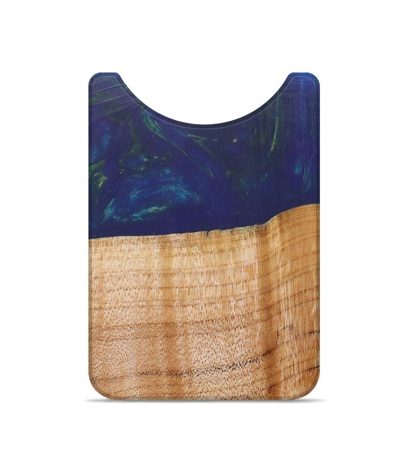 Live Edge Wood+Resin Wallet - Braelynn (Blue, 674765)
