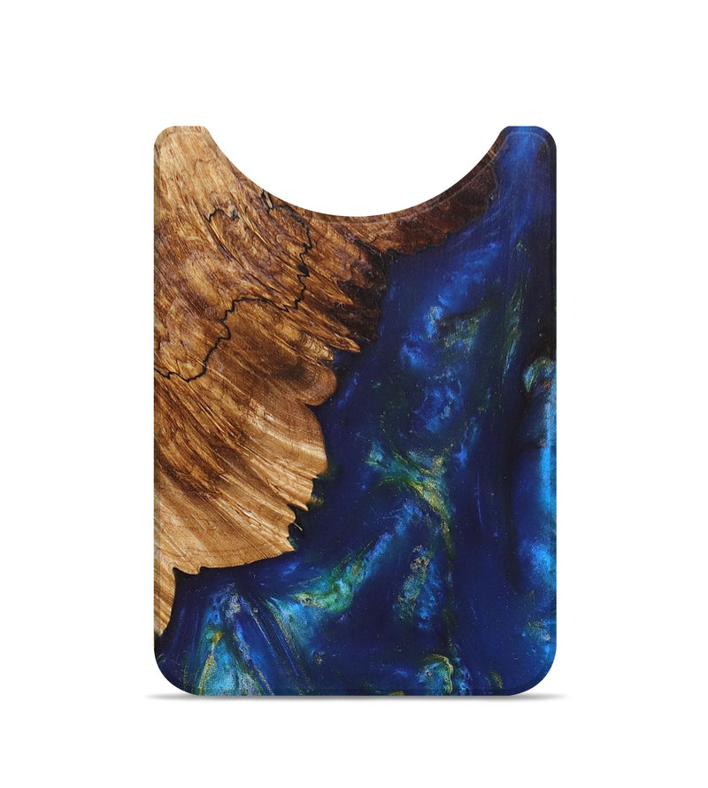 Live Edge Wood+Resin Wallet - Ali (Blue, 674767)