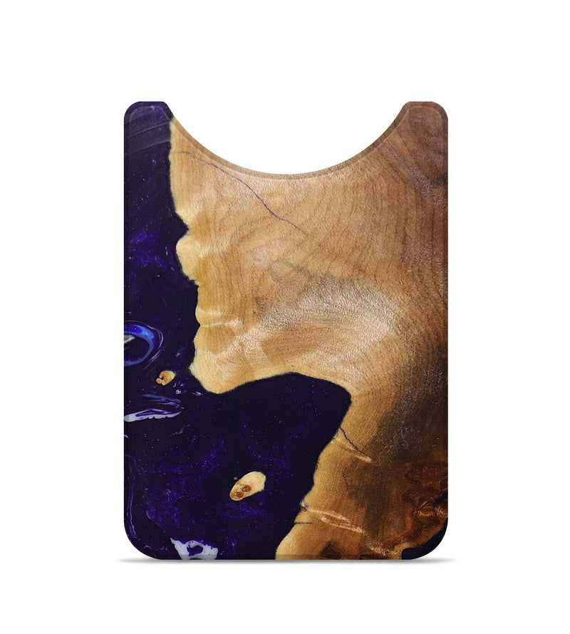 Live Edge Wood+Resin Wallet - Bette (Blue, 674768)