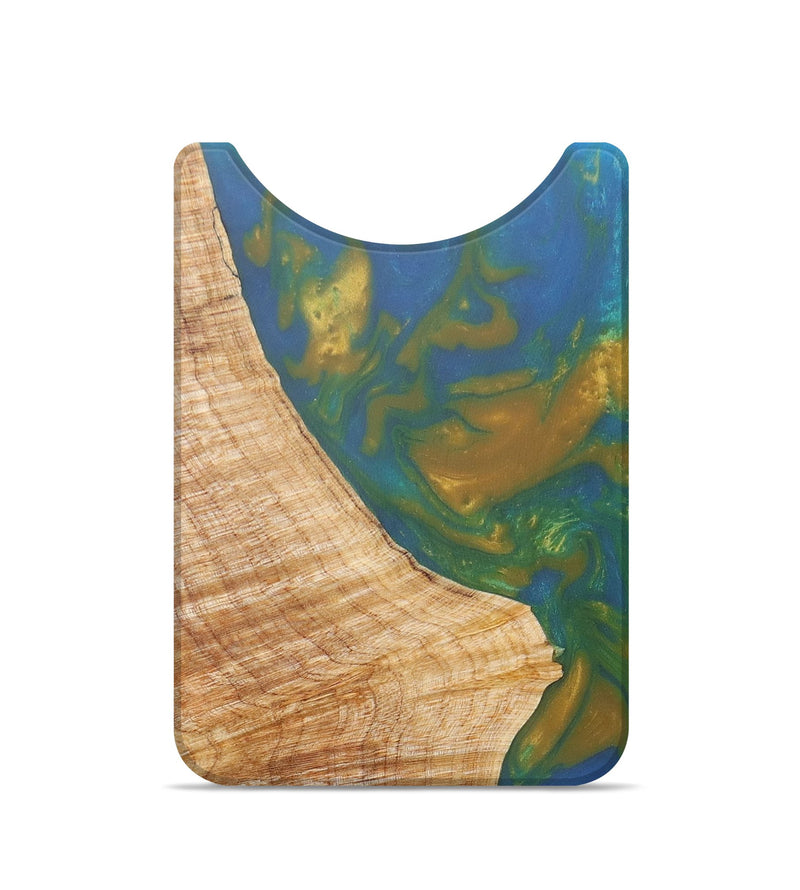 Live Edge Wood+Resin Wallet - Rosalie (Blue, 674778)