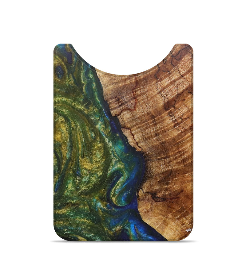 Live Edge Wood+Resin Wallet - Mabel (Green, 674786)