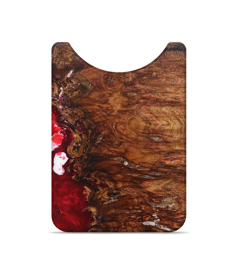 Live Edge Wood+Resin Wallet - Joselyn (Red, 674789)