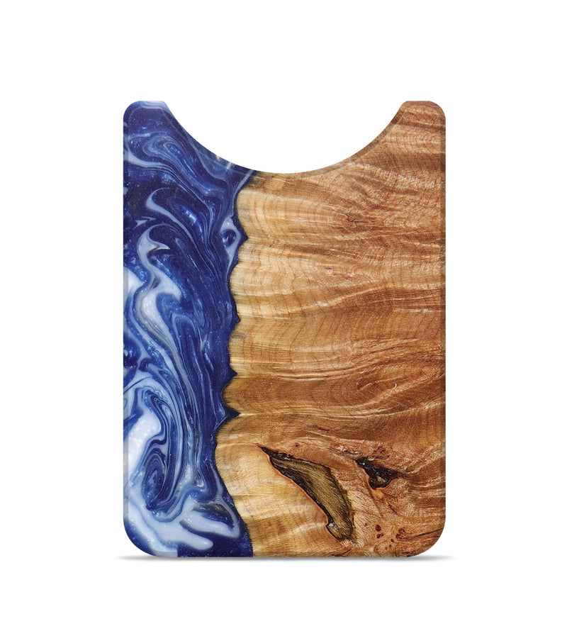 Live Edge Wood+Resin Wallet - Autumn (Blue, 674798)