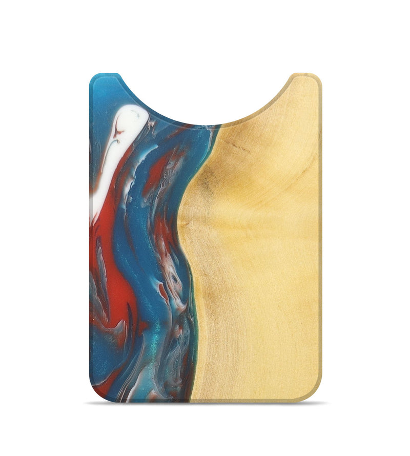 Live Edge Wood+Resin Wallet - Julio (Blue, 674805)