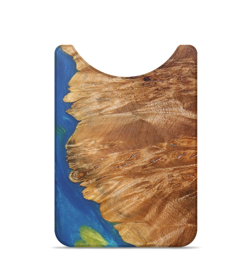 Live Edge Wood+Resin Wallet - Ginger (Blue, 675047)