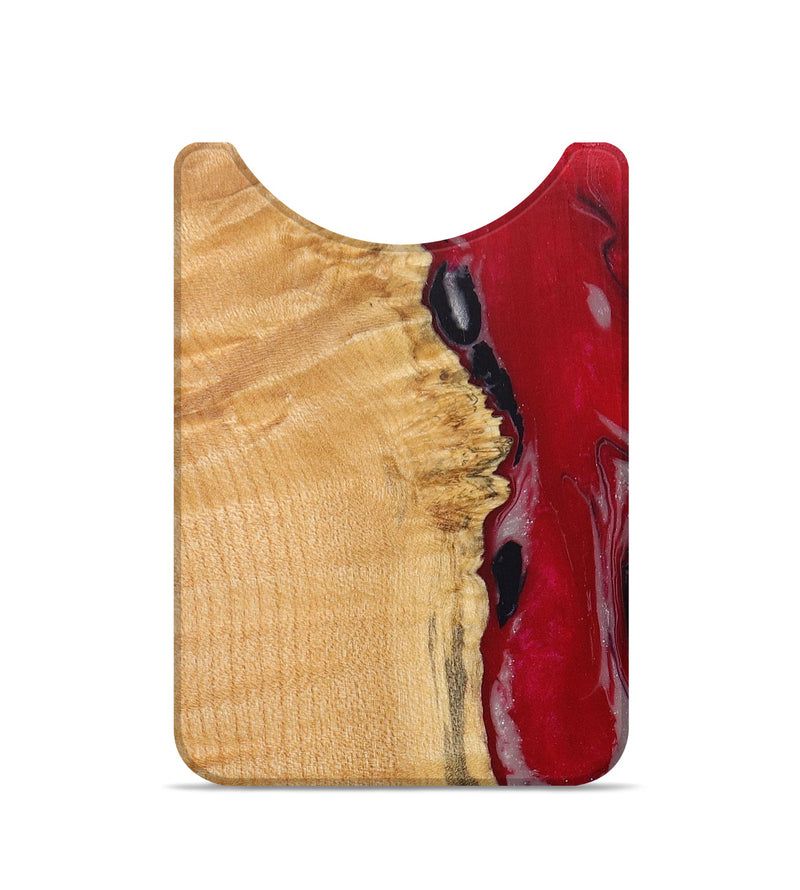 Live Edge Wood+Resin Wallet - Debbie (Red, 675050)