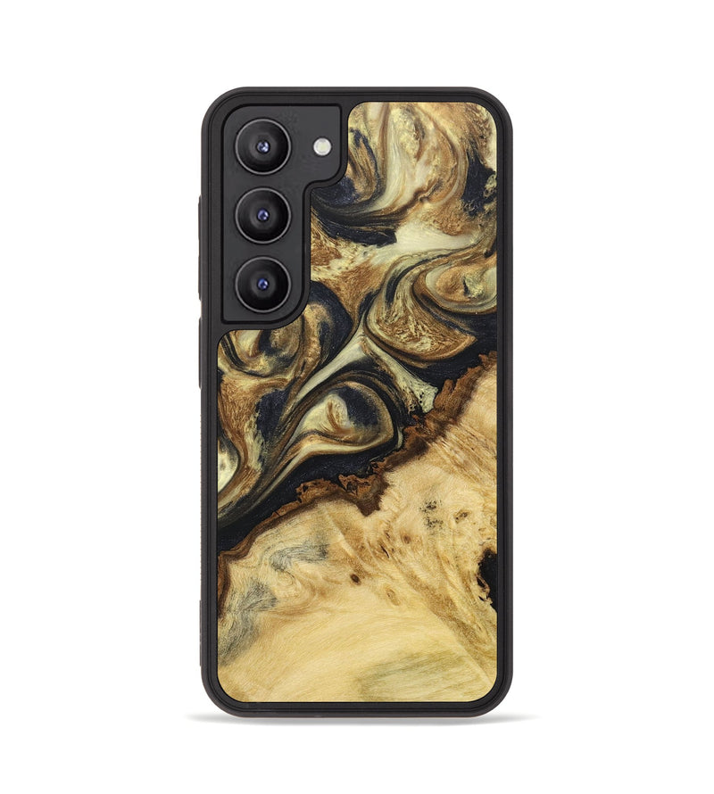 Galaxy S23 Wood+Resin Phone Case - Madelyn (Black & White, 675062)