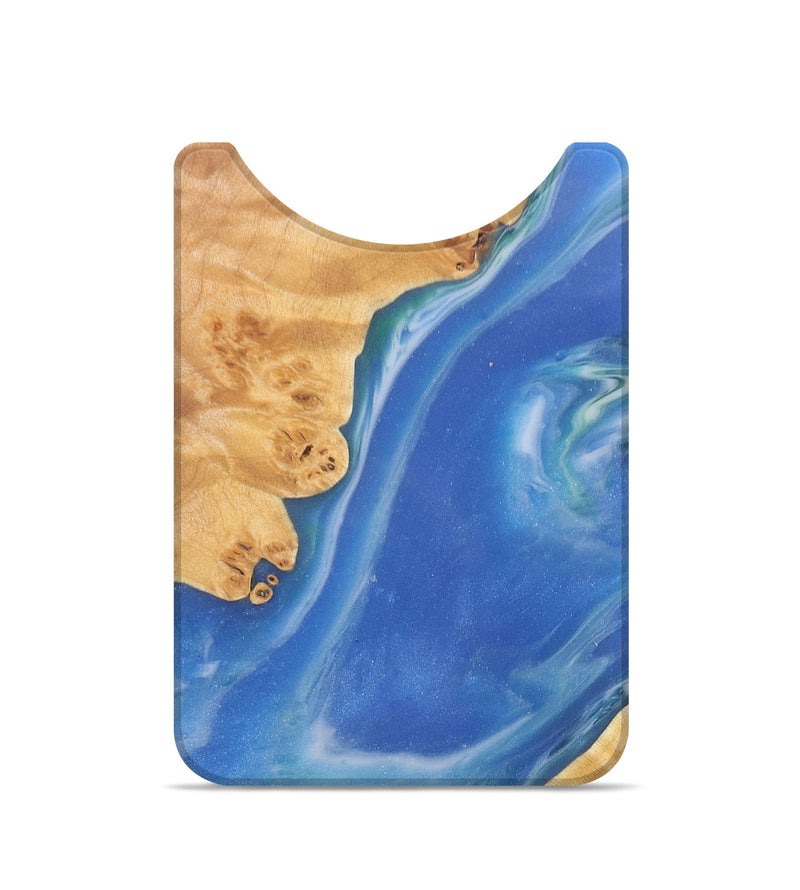 Live Edge Wood+Resin Wallet - Dina (Blue, 675084)