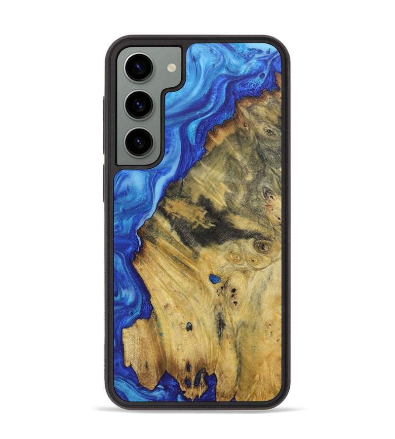 Galaxy S23 Plus Wood+Resin Phone Case - Frank (Blue, 675126)