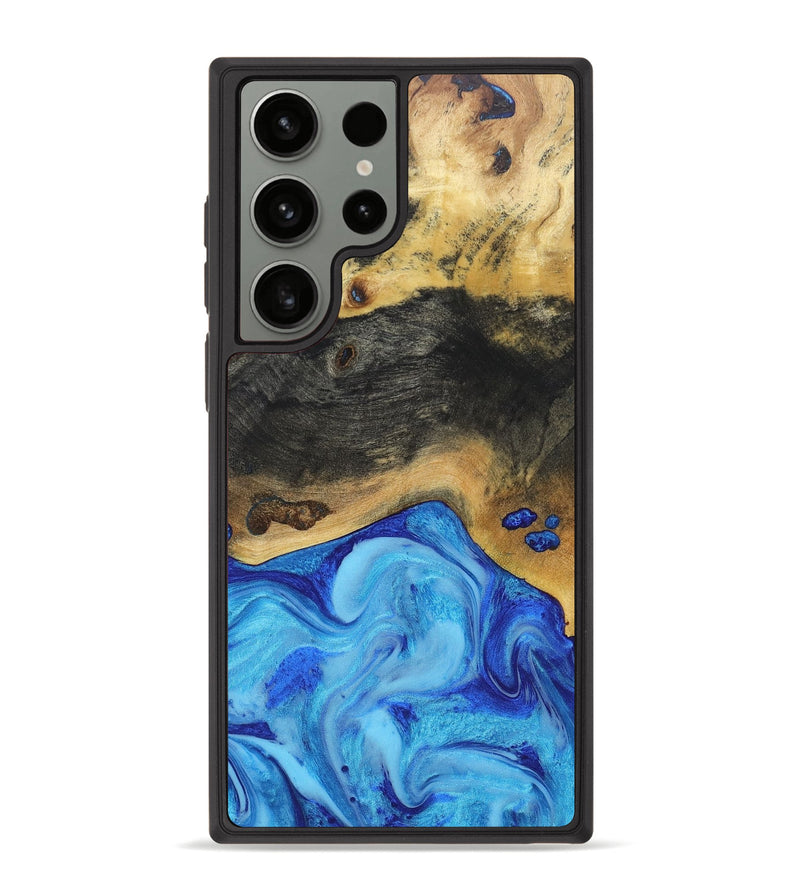 Galaxy S23 Ultra Wood+Resin Phone Case - Juliette (Blue, 675180)