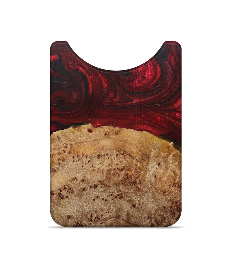 Live Edge Wood+Resin Wallet - Sonya (Red, 675272)