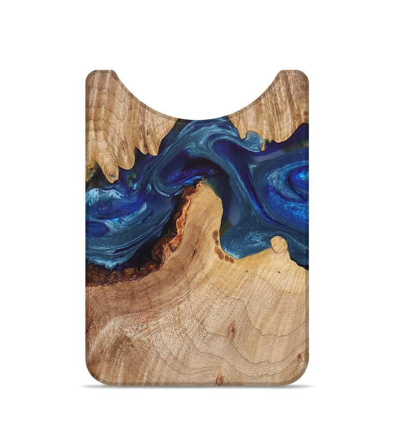 Live Edge Wood+Resin Wallet - Jessie (Blue, 675275)